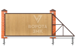 Ворота 2500×3000 без электропривода ЗМК-7538